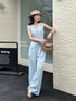 Asymmetrical Button Down Vest With Skirts Sets